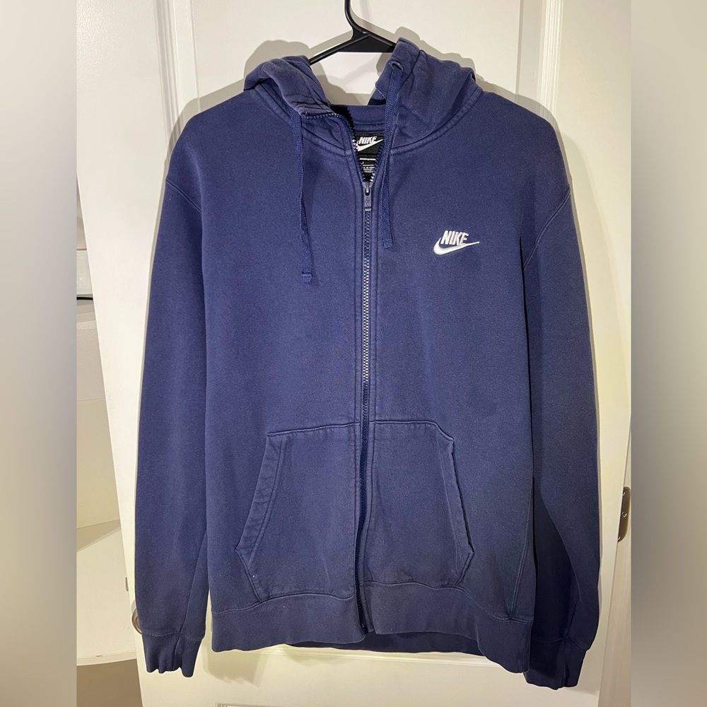 Nike Hoodie Navy Blue Full Zip Medium